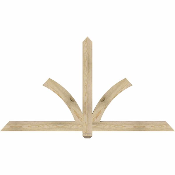 Ekena Millwork Redmond Rough Sawn Timber Gable Bracket, Douglas Fir, 72"W x 39"H x 2"D x 4"F, 13/12 Pitch GBW072X39X0204RED00RDF - main